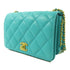 Chanel CC GHW Chain Shoulder Bag Calfskin Leather Mint Green