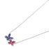 JEWELRY Ruby Sapphire Diamond Necklace 18K White Gold