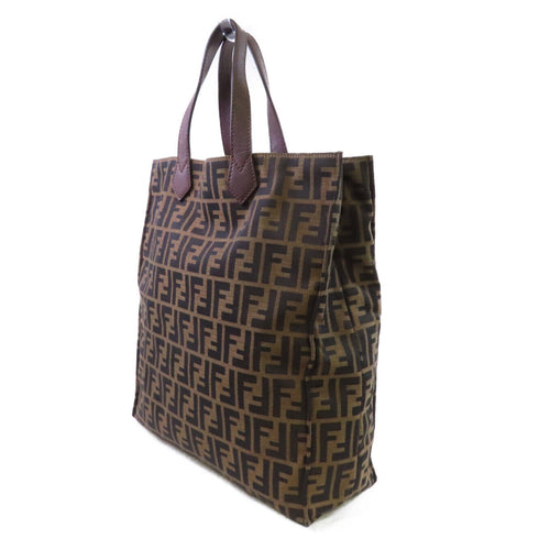 FENDI Zucca Tote Bag Handbag 8BH263-Q0M Canvas Brown