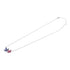 JEWELRY Ruby Sapphire Diamond Necklace 18K White Gold