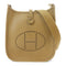 HERMES GHW Evelyne TPM Shoulder Crossbody Bag Clemence Leather Biscuit Brown