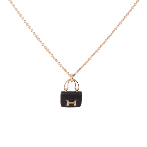 HERMES Amulette Constance Necklace Accessories 18K Pink Gold