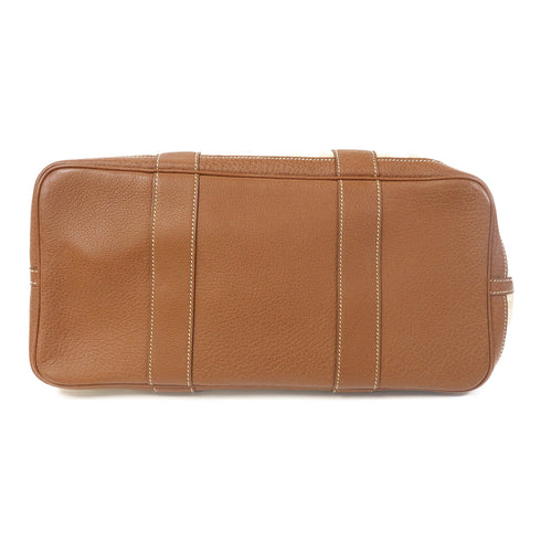 HERMES PHW Garden Party PM Hand Bag/Tote Bag Canvas Gold/Beton