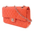 CHANEL Quilted CC SHW Chain Shoulder Bag Calfskin Leather Red