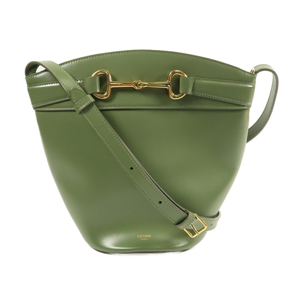 CELINE GHW Shoulder Bag Calfskin Leather