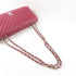 CHANEL CC SHW Chain Shoulder Bag Lambskin Leather Red