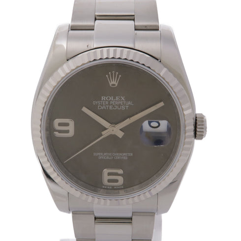 ROLEX Datejust 36mm 116234 Automatic Watch Stainless Steel/18K White Gold Grey