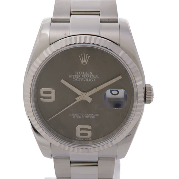 ROLEX Datejust 36mm 116234 Automatic Watch Stainless Steel/18K White Gold Grey