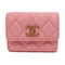 CHANEL Quilted CC GHW Card Case Caviar Leather AP3182 Pink