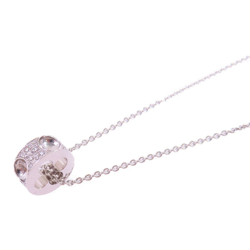 LOUIS VUITTON LV Diamond Empreinte Necklace CI8402 18K White Gold