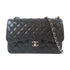 CHANEL Quilted CC SHW Classic Chain Shoulder Bag Caviar Leather Black