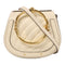 Chloe GHW Nile Shoulder Bag Calfskin Leather White