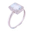 Jewelry Crystal 0.138ct Diamond Ring US#5.75 18K White Gold
