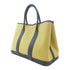 HERMES PHW Garden Party TPM Tote Bag Handbag Canvas Paille Ebene Yellow Brown