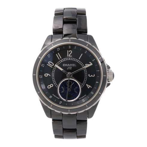 CHANEL CC J12 Automatic Watch H3406 Stainless Steel Black