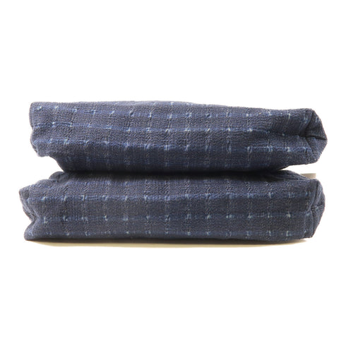 HERMES PHW Shoulder Bag Canvas Navy