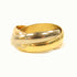 CARTIER Trinity Ring 18K Pink Gold/Yellow Gold/White Gold US#4 Cartier#48