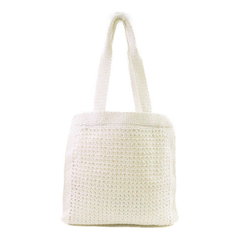 Miu Miu GHW Tote Bag Shoulder Bag PVC 5 BG 230 White