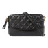 CHANEL Quilted CC GHW Gabrielle WOC Shoulder Bag A94505 Calfskin Leather Black