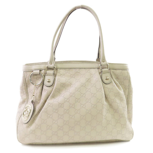 GUCCI GG SHW Sukiy Shoulder Bag Tote bag Calfskin Leather 296835 White