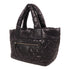 CHANEL CC SHW Coco Cocoon Hand Bag Nylon Black
