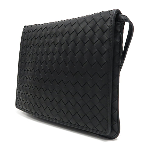 BOTTEGA VENETA BV Shoulder Bag B077.96.3130 Intrecciato Leather Black