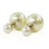 Christian Dior CD Earrings PVC White Gold
