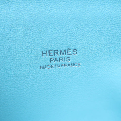 HERMES PHW Bolide 31 2 Way Shoulder Bag Handbag Clemence Leather Bleu Atoll/Blue