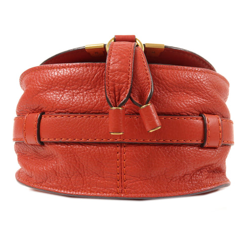 Chloe GHW Shoulder Bag Calfskin Leather Red