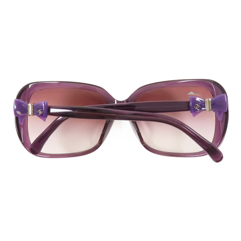 CHANEL CC Sunglasses PVC Purple