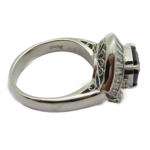 FINE JEWELRY 1.98ct Sapphire 0.81ct Diamond Ring US#4.5 PT900 Platinum