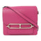 HERMES PHW Mini Roulis Shoulder Bag Evercolor Leather Rose Pourpre