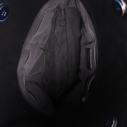 CHANEL CC Chain Shoulder Tote Bag Calfskin Leather Black