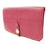 HERMES PHW Dogon Long Wallet Togo Leather L3 Rose Pourpre
