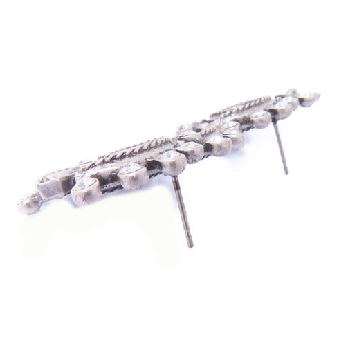 CHANEL CC Earrings Accessories Metal PVC Silver White