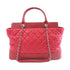 CHANEL Quilted CC SHW 2way Chain Shoulder Bag Calfskin Leather Red