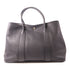 HERMES PHW Garden Party PM Handbag Negonda Leather Noir Black