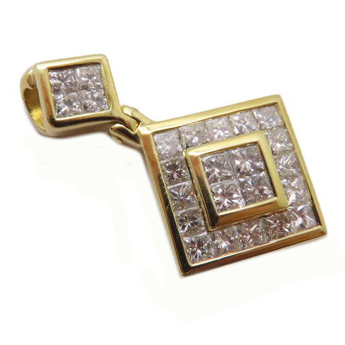 FINE JEWELRY 1.69ct Diamond Pendant Top 18K Yellow Gold 6.0g