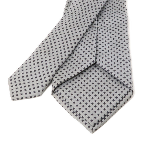 PRADA Tie Ties Silk Gray Black