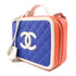 CHANEL CC SHW Vanity Case 2 Way Shoulder Bag Calfskin Leather Red Blue White