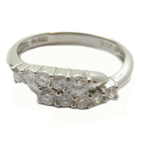 FINE JEWELRY 0.50ct Diamond Ring Platinum PT950 Platinum US#6.25