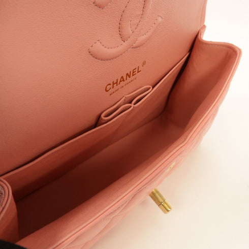 CHANEL Quilted CC GHW Classic Chain Shoulder Bag A01113 Lambskin Leather Pink