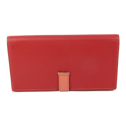 HERMES PHW Bearn Long Wallet Veau Epsom Leather Rose Jaipur