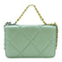 CHANEL Quilted CC Chanel 19 Wallet On Chain Shoulder Bag Handbag Lambskin Green
