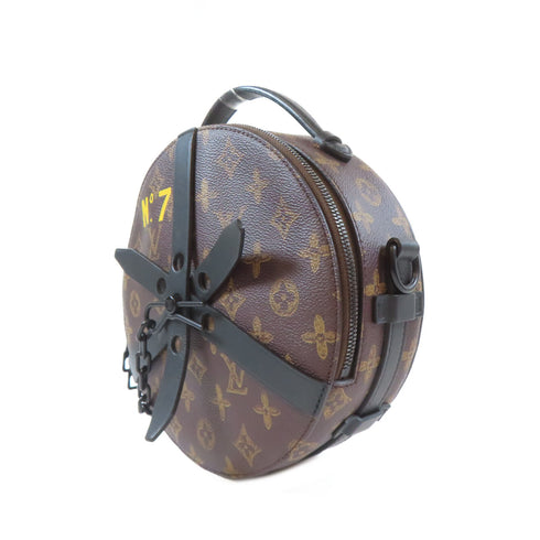 LOUIS VUITTON LV Wheel Box 2 Way Shoulder Handbag M59076 Monogram Brown