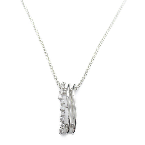 TASAKI 0.16ct Diamond Necklace 18K White Gold