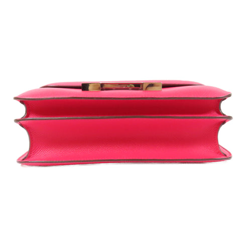 HERMES PHW Constance 24 Shoulder Bag Veau Epsom Leather Pink