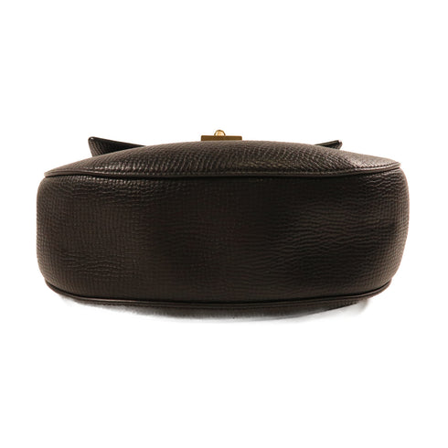 Chloe GHW Drew Bag Chain Shoulder Bag Calfskin Leather Black/White