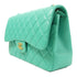 CHANEL CC GHW Large Classic Chain Shoulder Bag Lambskin Leather Green