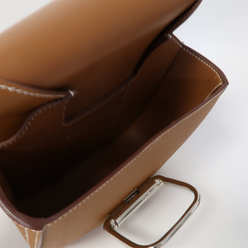 HERMES PHW Della Cavalleria Bag Mini Shoulder Veau Epsom Stamp Z Gold Brown